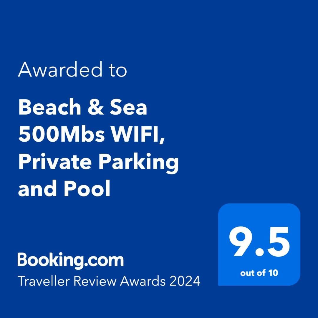 Beach & Sea Apt, Fast Wifi, Airco, Private Parking And Pool Портиман Экстерьер фото
